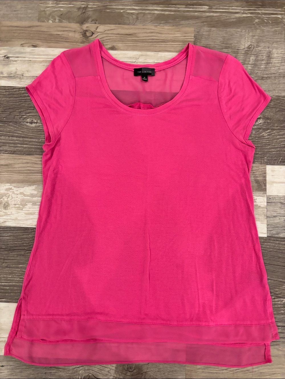 The Limited Hot Pink Short Sleeve Layered Tee